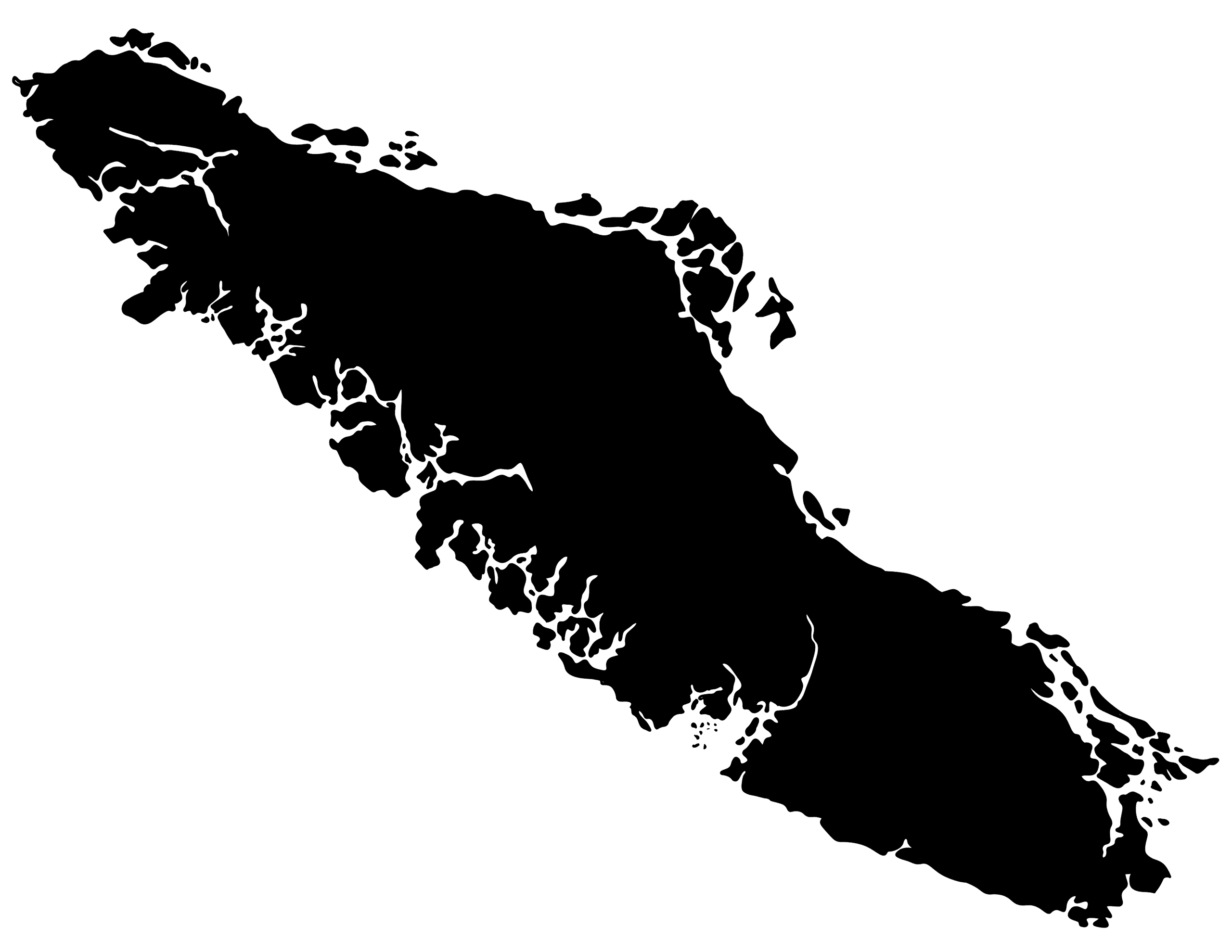 Silhouette of Vancouver Island, where Charlie was born and one half of the studio's roots